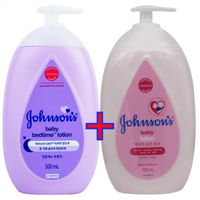 존슨즈베이비 핑크로션500ml+베드타임로션500ml, 1개, 1ml