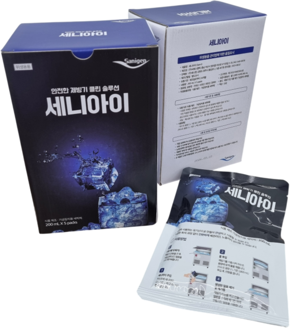 세니아이 제빙기청소 살균 소독 세정제 1box, 10개, 200ml