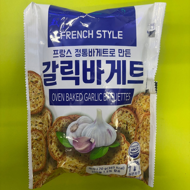 FRENCH SYTLE 갈릭바게트 마늘바게트 OVEN BAKED GARLIC BAGUETTES 70g 국내산, 1개