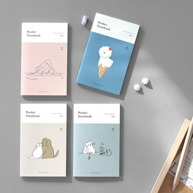 아이코닉 포켓노트 v.2 - 그리드, 아이스크림, 1개