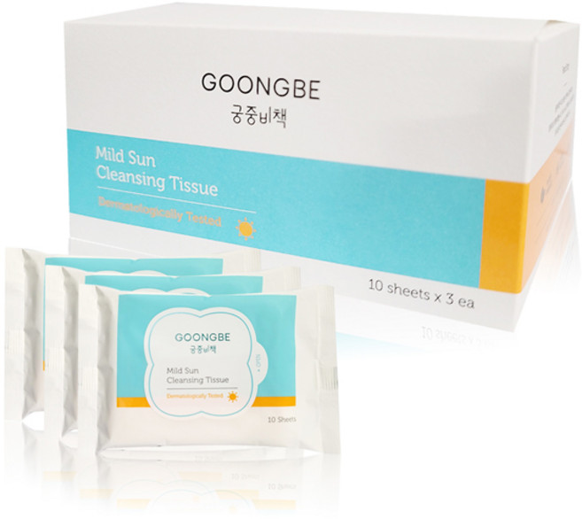 궁중비책 마일드 선클렌징 티슈 10P x 3개입, 10매입, 1개