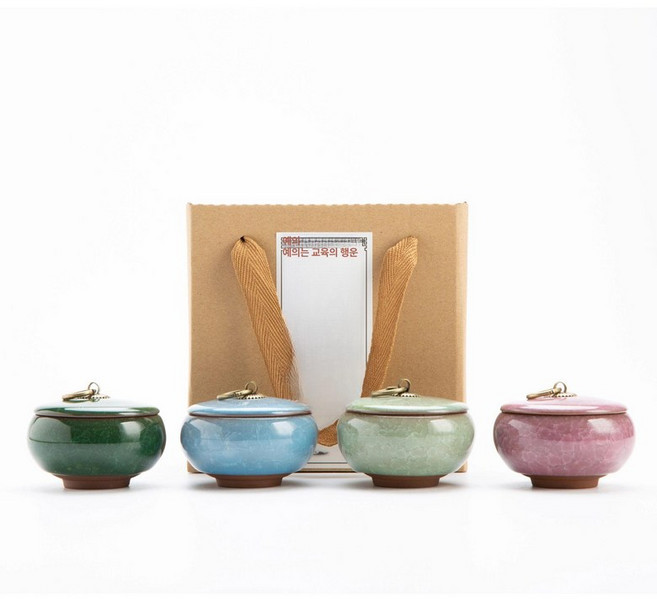 강아지유골함 스톤함 밀폐 방습함 무지개다리 추모함 장례, 1개, 기본 색상