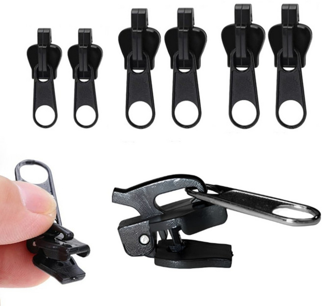 도나토르 셀프 수선 지퍼헤드 6p 세트, 6개, 블랙