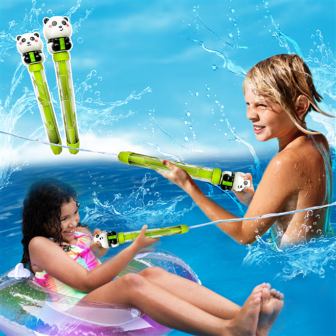 토이랄라 (1+1) 판다 스틱 워터건 펌프물총 스펀지 워터밤 물총놀이 물놀이 장난감 팬더 워터파크, 랜덤