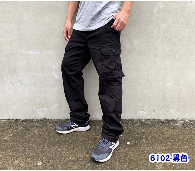 男生工作長褲 不染色 大口袋設計 耐磨 側袋休閒褲 多口袋工作褲