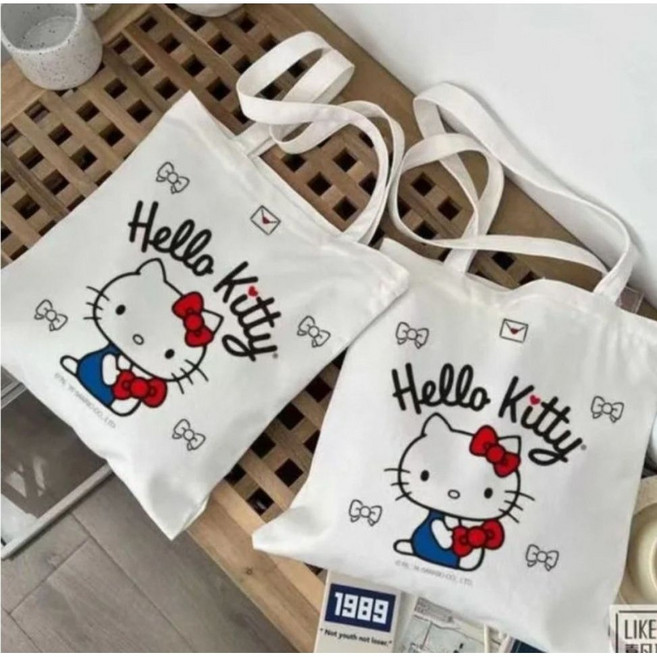 헬로키티 에코백 캔버스가방 보조가방 숄더백