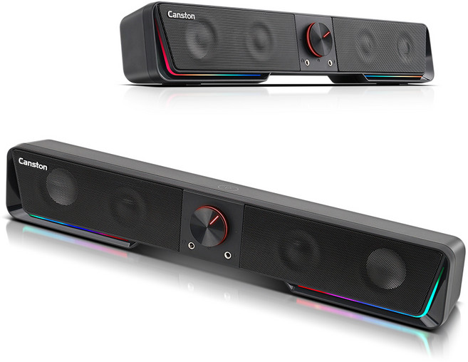 캔스톤 FX2021 RGB 유무선 블루투스겸용 사운드바 스피커, 블랙