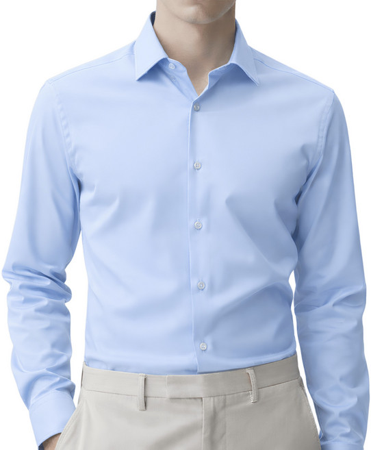 남성 정상 와이셔츠 긴팔 남자셔츠 세미 슬림핏 스판 무지 슬림핏와이셔츠 남방
