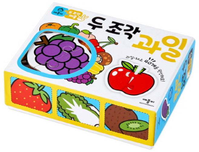 두 조각 퍼즐, 과일, 애플비, 80피스