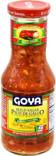 Goya Mild Salsa Pico De Gallo Authentic Mexican 17.6 Ounces 고야 마일드 살사 피코 데 가요 정통 멕시칸 17.6온스(12팩, 12개, 498g