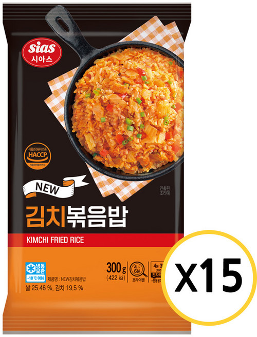 시아스 김치볶음밥 300g, 15개