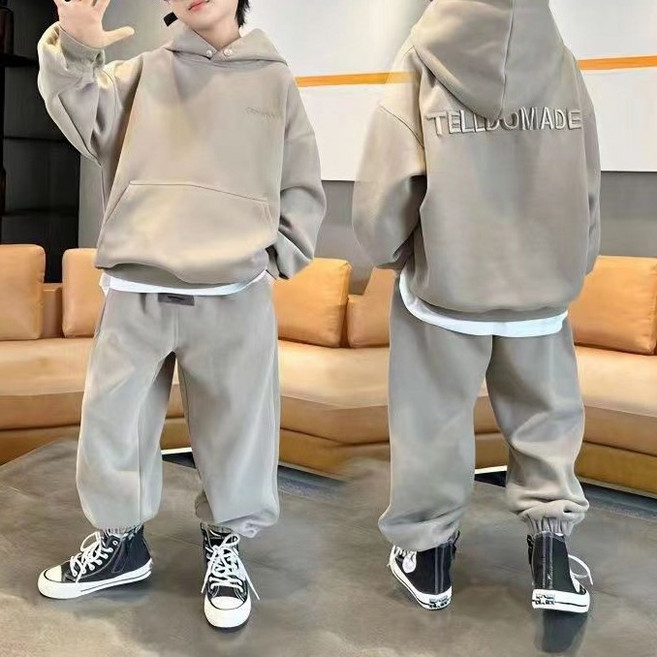 룩앤필 남아 주니어 루즈핏 후드 트레이닝 상하복 투피스 세트