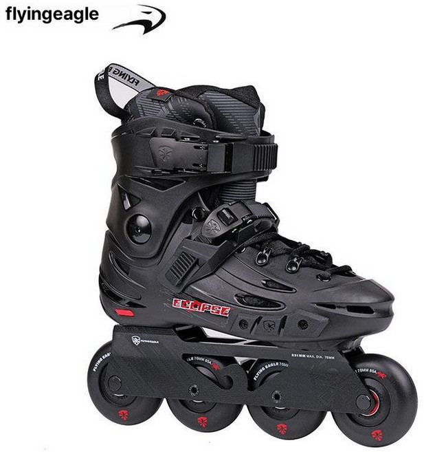 플라잉 이글 롤러 인라인 스케이트 블레이드 조절 스피드 연습용, 1개, 레드 스탠다드 세트