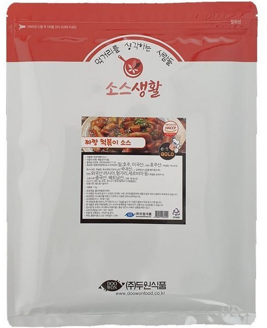 두원식품 짜장 떡볶이 소스 1kg (약간매운맛), 1개