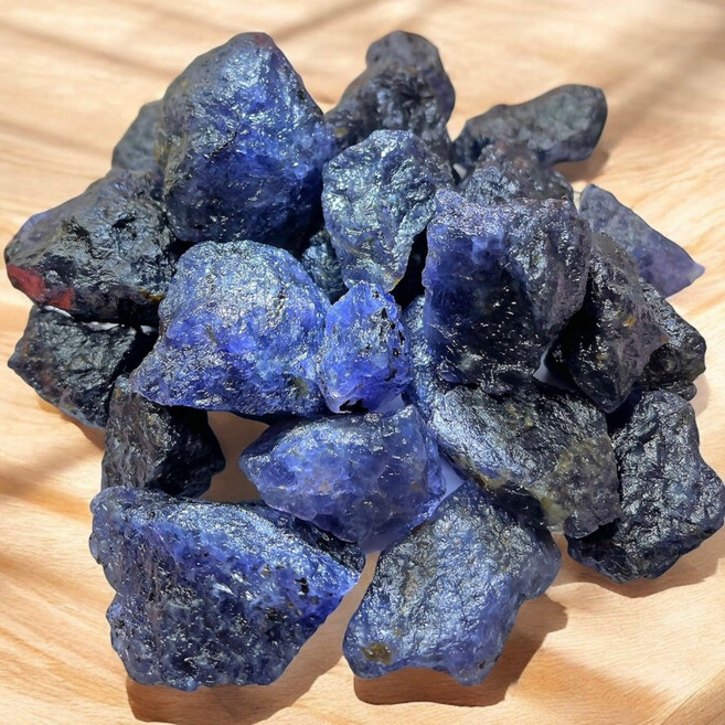 堇青石原礦 擴香石 香薰石 礦物標本 擺件收藏, 堇青石8-10g/顆