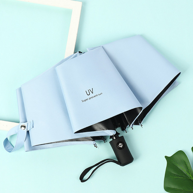 3단 심플 초미니 UV차단 완전자동 양산겸 우산 (스카이)