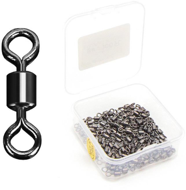 마리수 맨도래 롤링 스위벨 8자 회전 낚시 도래 스텐 100개입, 1개