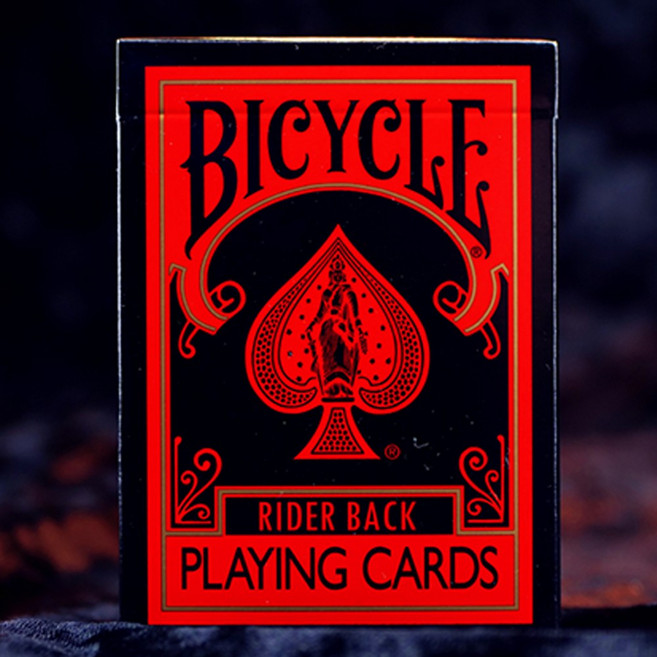 정품 바이시클카드 리버스 레드 트럼프카드 마술 포커 카드게임, 1개
