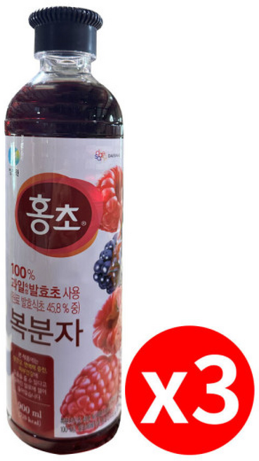 홍초 복분자 /17시마감/빠른발송/정품보장, 900ml, 3개