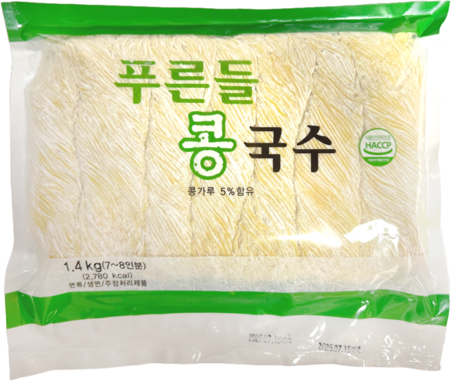콩국수면 생면 / 업소용 식당용 전문점용, 1.4kg, 1박스