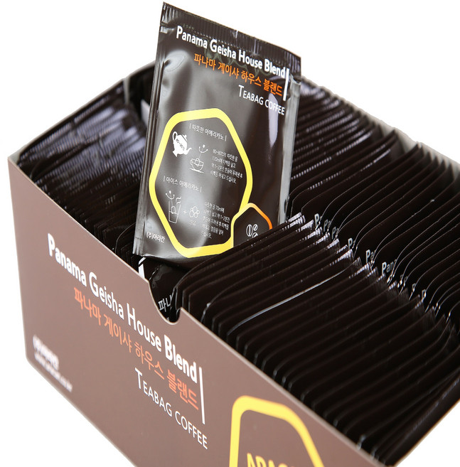카페인에 민감하신분들을 위한커피 순한커피 아라칸 파나마게이샤 하우스 블랜드 티백커피, 1.5g, 100개, 1개, 100개입