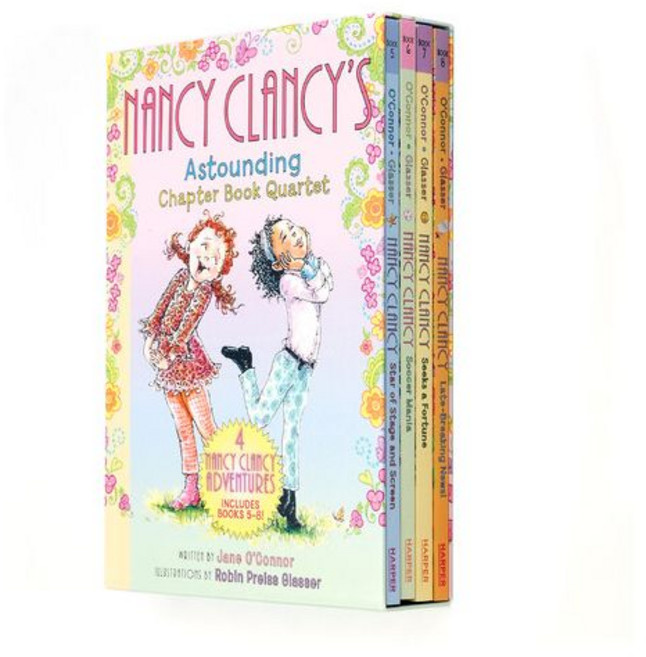 영문 영어 유아 도서 Fancy Nancy Clancy's Astounding Chapter Book Quartet #5#8 페이퍼백 4종 박스 세트 Paperback Boxe, 영문 영어 유아 도서 Fancy Nancy Clancy