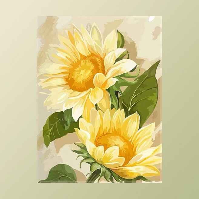 votgl diy페인팅 피포페인팅 명화그리기 그림그리기유화그리기세트40 x 50cm, 0013해바라기, 1개