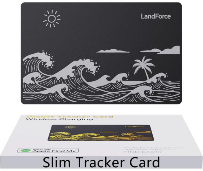 정품 Air Tag Wallet Tracker Card 0.07인치 IP68 방수 블루투스 트래커 스마트 파인더 여권 Apple Find My 연동 무선 충전 카드 위치, GRAY-1PC