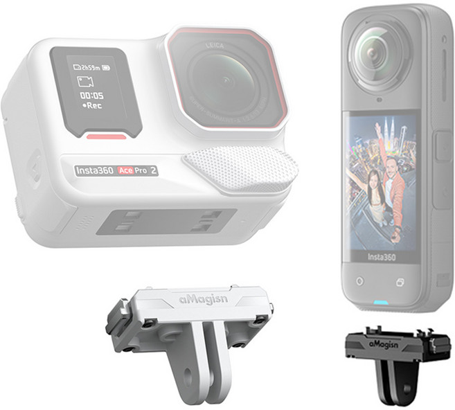 Insta360 X5 X4 Air ACE PRO / PRO 2 마그네틱 퀵릴리즈 베이스 인스타360 에이스 프로 겸용, 1개, AC-GA60S