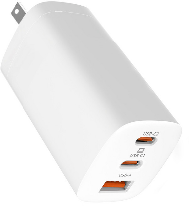 MCK 65W 氮化鎵 三孔充電器, 65W 1A2C-白色, 1個