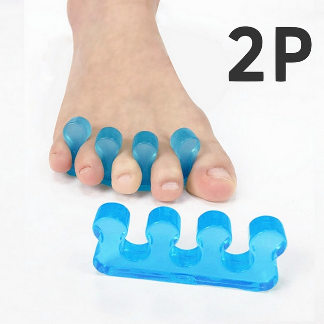 실리콘 분리 교정기 보호대 고정 2p 발가락 분리기, 1세트
