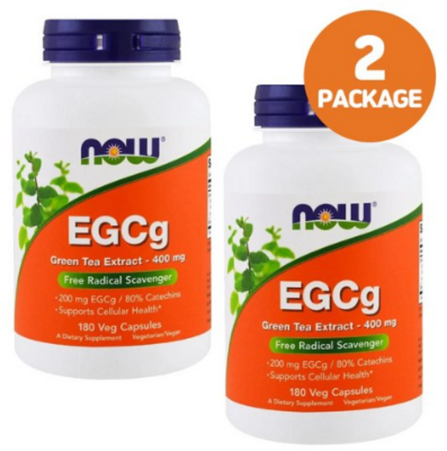 나우푸드 EGCg 녹차 추출물 400mg 베지 캡슐, 2개, 180정