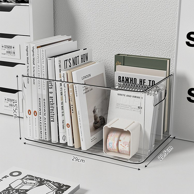 亞克力收納盒整理桌面透明收納筐化妝品護膚品梳妝檯塑料雜物盒子, 1個, 中號不可疊加:透明一個裝