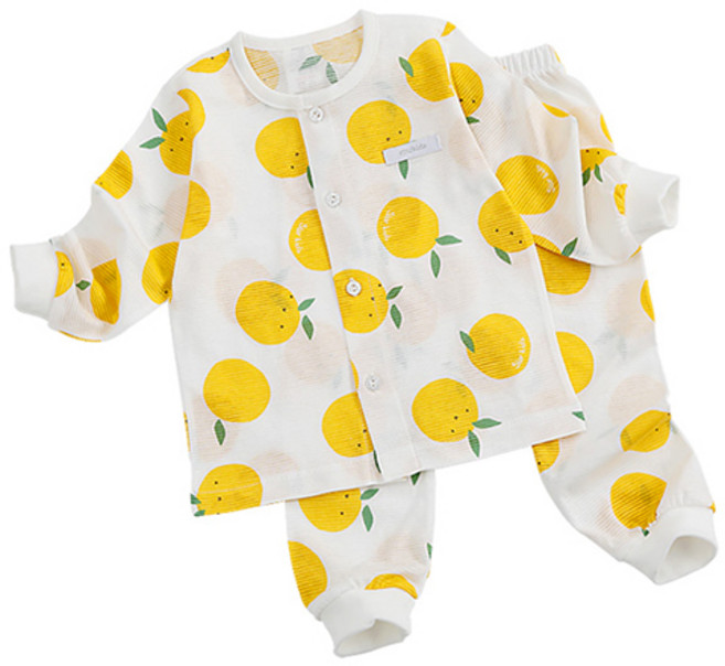스타키드 영유아신생아 신상쟈가드긴팔내의(여름용)-레몬