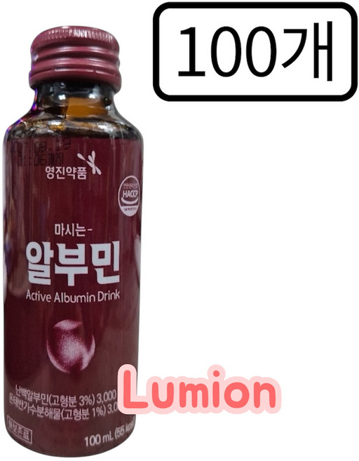 영진약품 마시는 알부민 단백질 보충 활력 케어 데일리 영양 음료, 100ml, 100개