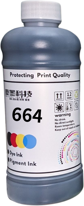 優墨科技 相容EPSON T664/T672系列印表機墨水, 黑 500ml （打統編請備註）, 1個