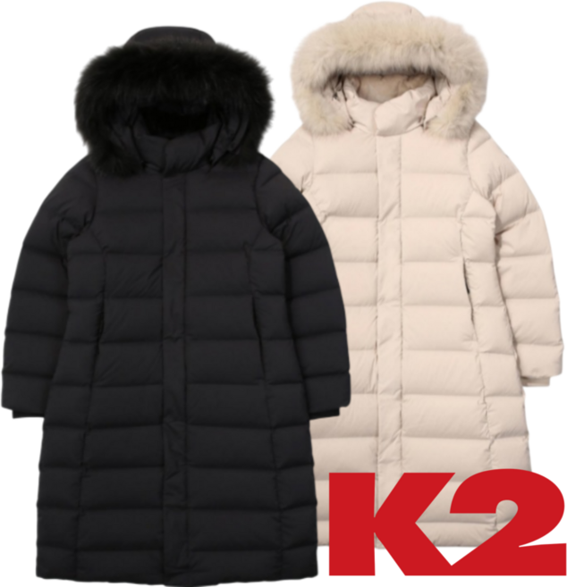 정가548800원 k2 여성 롱패딩 겨울 등산 골프 모임 데일리 학생 여행 캠핑 운동 피크닉 스키장