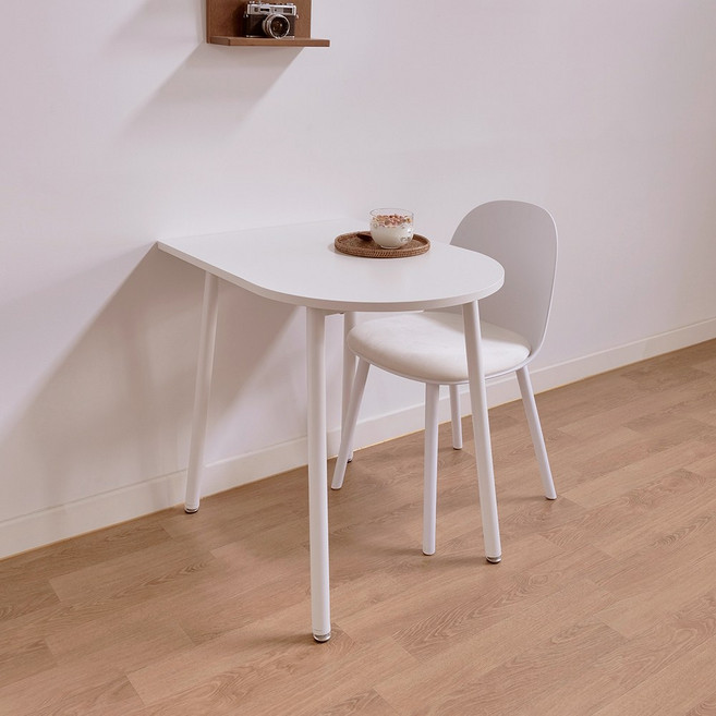 다노 반타원 화이트 식탁 테이블 800, 2인용