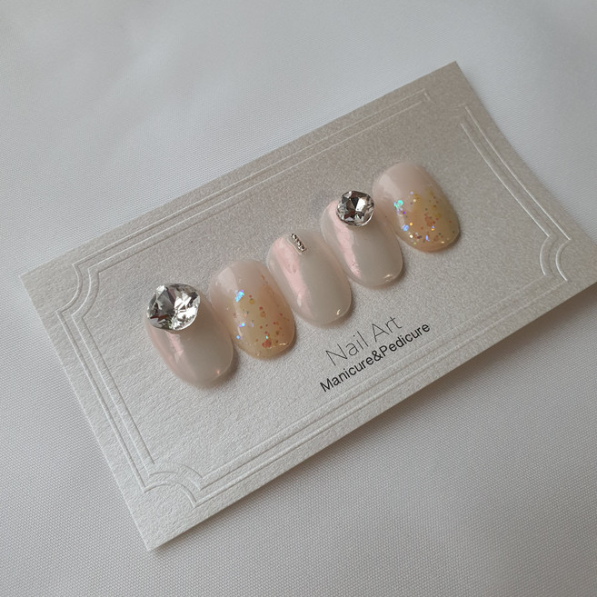 [쉬라스토어] (10장) 웨딩용네일차트 네일샵 뷰티명함 네일아트전시용 촬영소품 네일팁고급명함 네일차트 고급수입지, 기본10장