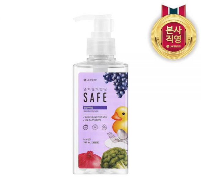 세이프 주방세제 천연미네랄 오리지널 용기 385ml 1개, 1. 오리지널 용기형 385ml