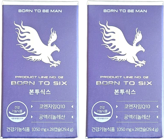 본투비맨 본투식스 코엔자임Q10 공액리놀레산 홍화씨유 헛개나무열매농축분말 호로파종자추출물 흑마늘농축분말 야관문추출분말, 2박스, 28정