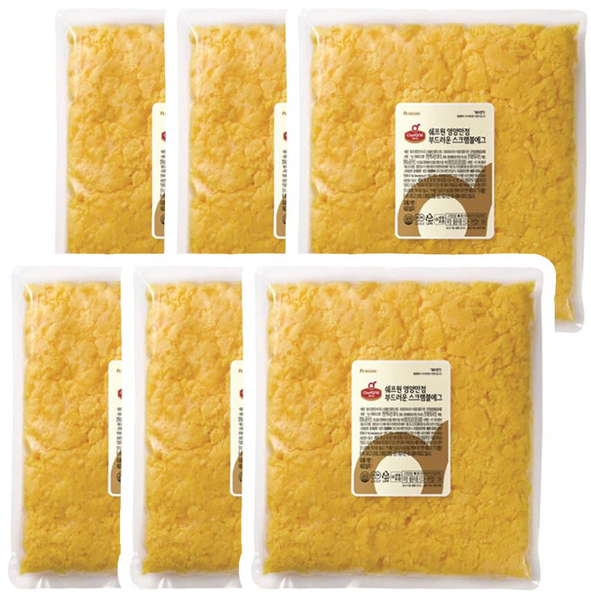쉐프원 영양만점 부드러운 스크램블에그 1kg, 6개
