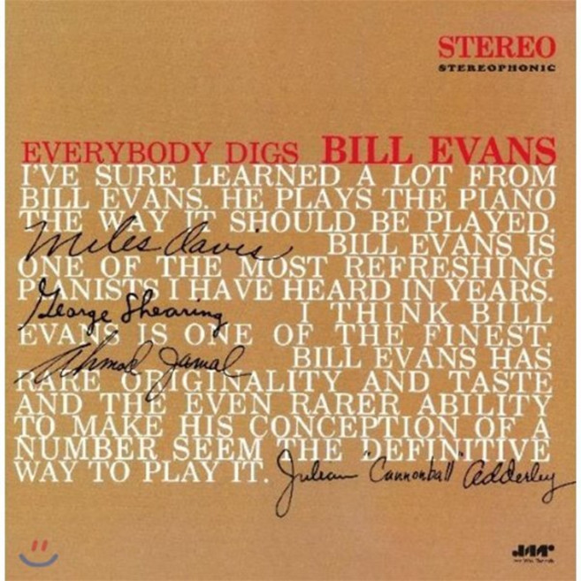[LP] Bill Evans (빌 에반스) - Everybody Digs Bill Evans [LP]
