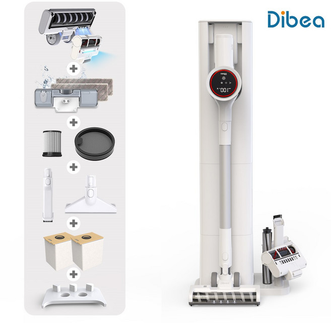 디베아 원스텝 무선 청소기 차이슨 ONE STEP + 클린스테이션, 스노우 화이트, 디베아 차이슨 ONE STEP