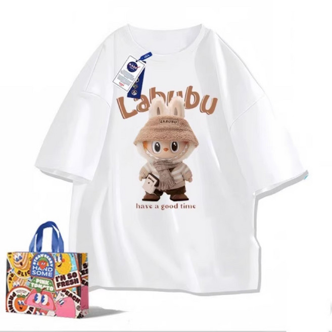 라부부 반팔 티셔츠 커플룩 반소매