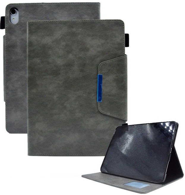 Cinzela 라이노아이패드케이스 아이패드 10세대 10.9 (2022) 자동 절전/웨이크 기능이 있는 가죽 마그네틱 커버, 그레이, 1개