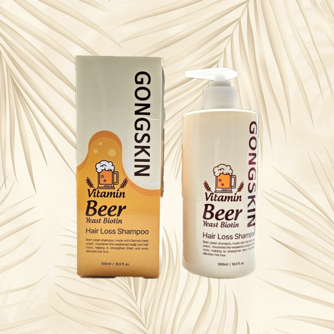공스킨 비타민 맥주 효모 비오틴 탈모 대용량 샴푸, 1개, 500ml
