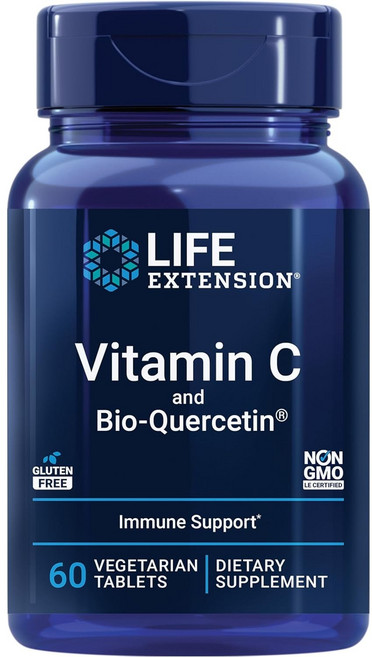 LIFE EXTENSION 維他命C&槲皮素磷脂錠, 60顆, 1罐
