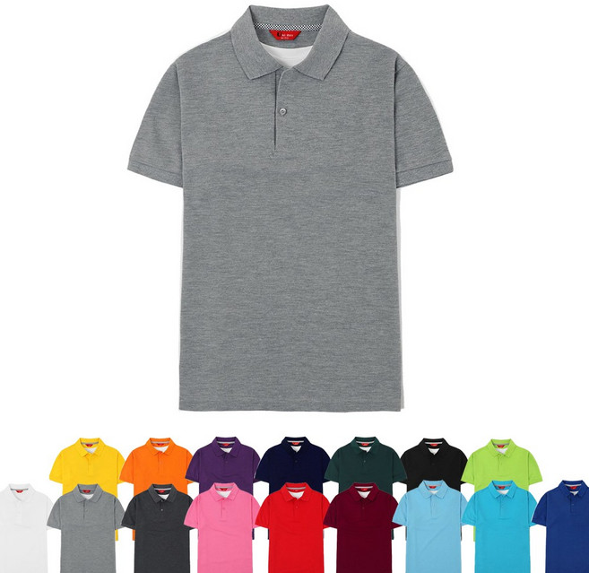 반팔 베이직카라 티셔츠 남녀 S~3XL 커플 유니폼 단체티 식당