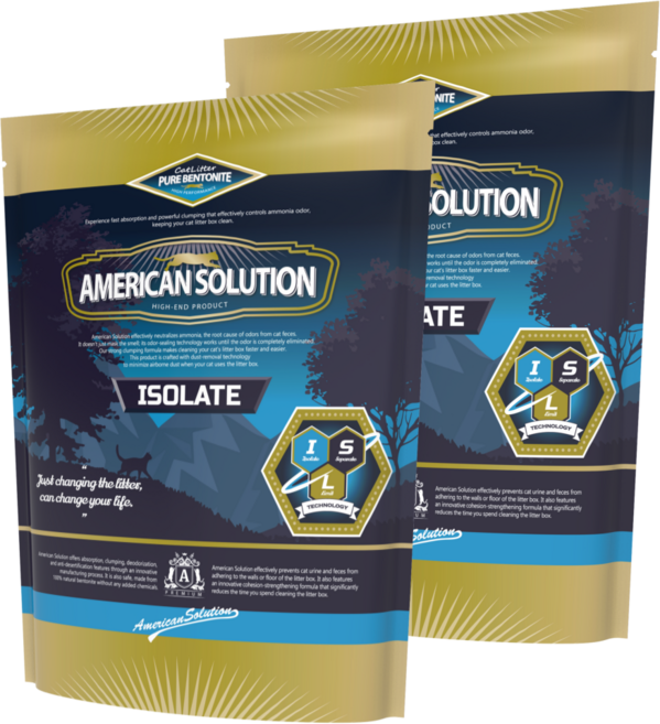 아메리칸솔루션 응고형 아이솔레이트 고양이 모래, 7kg, 2개, 무향
